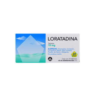 Loratadina 10 mg 10 Tabletas